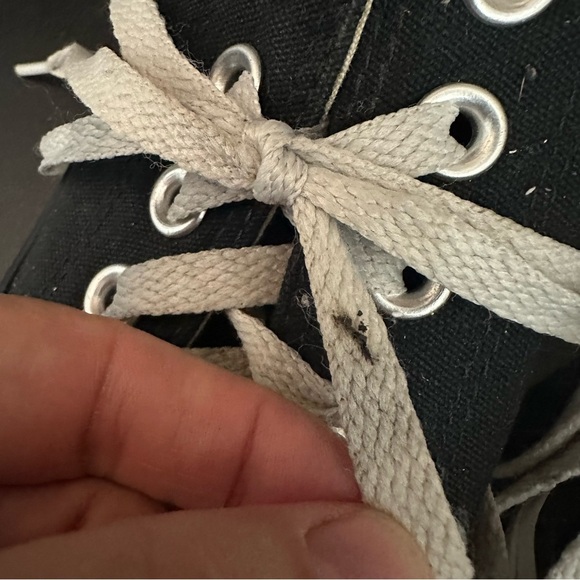 Converse Women’s 7 Double Tongue All-Star Black Low Ox Purple Tongue School Shoe - Picture 6 of 11